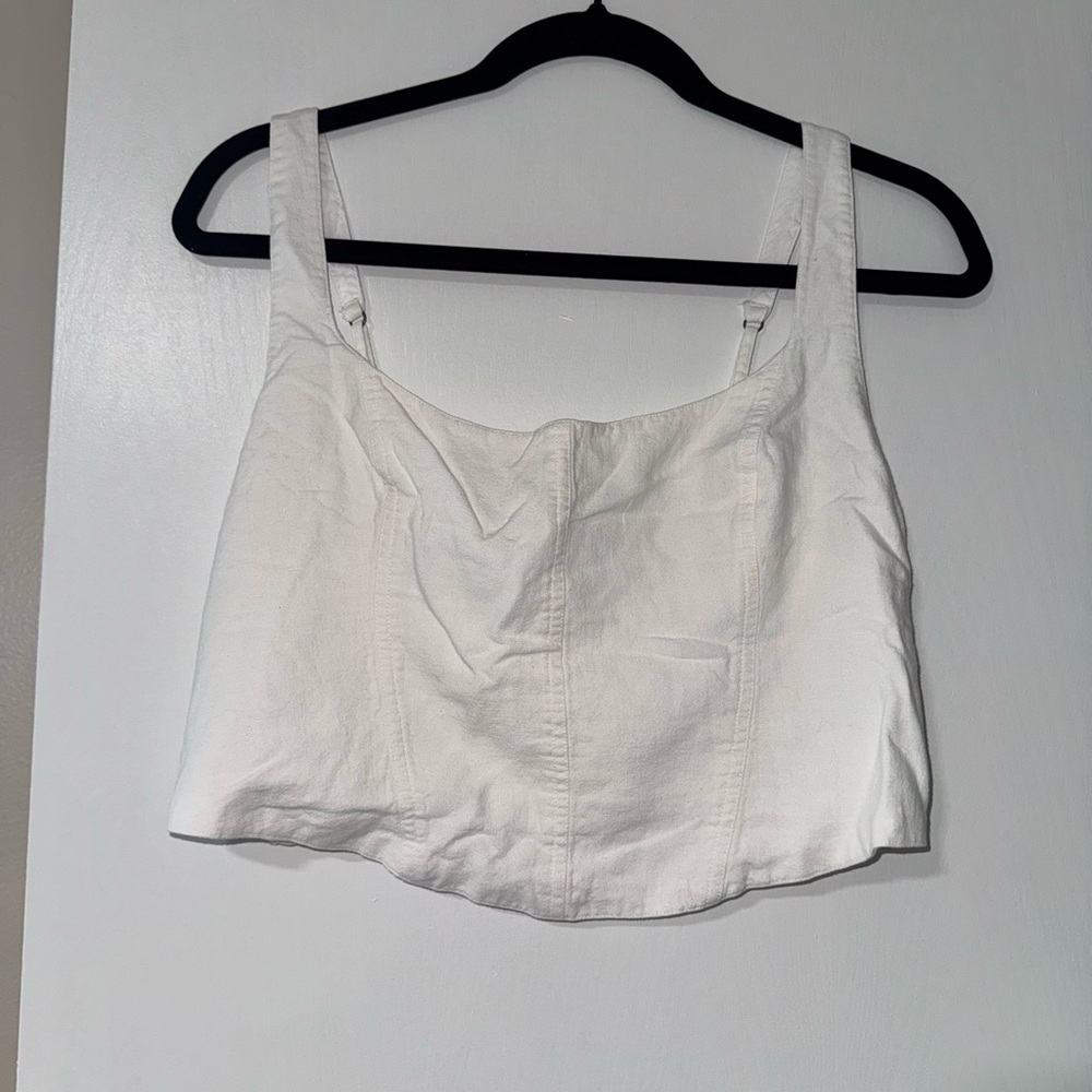 Abercrombie & Fitch White Tank Top